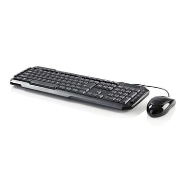 Mus og tastatur med kabel | 800 dpi mus | Tysk layout