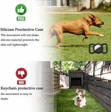 Apple AirTag holder til katte- / hundehalsbånd - Lys i mørke / blå