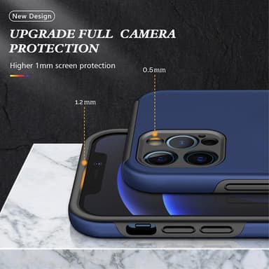 iPhone 13 Pro Max Fingerring Kickstand Hybrid Taske - Blå