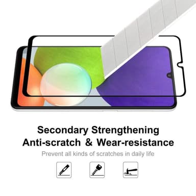 Samsung Galaxy A22 4G HAT PRINCE Hærdet glas med fuld dækning