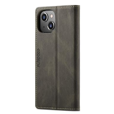 AUTSPACE A01 Retro tegnebog taske til iPhone 13 - Kaffe