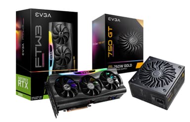 EVGA GeForce RTX 3080 FTW3 ULTRA GAMING + PSU EVGA GT 750W 80+ Gold BU