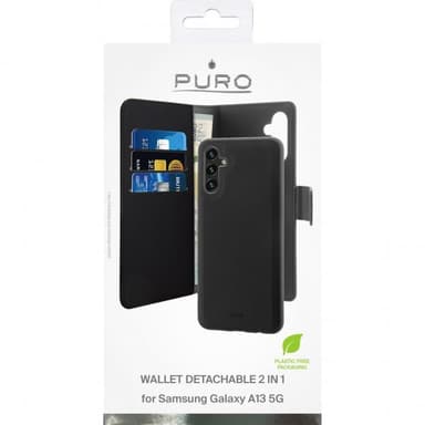 Puro 2-i-1-pungetui Samsung Galaxy A13 5G/A04s (sort)