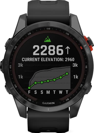 Garmin Fenix 7S Solar smartur 42mm (sort)
