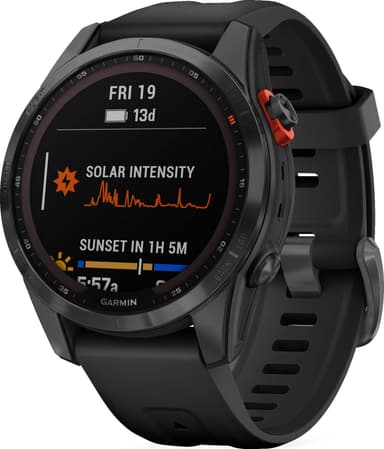 Garmin Fenix 7S Solar smartur 42mm (sort)