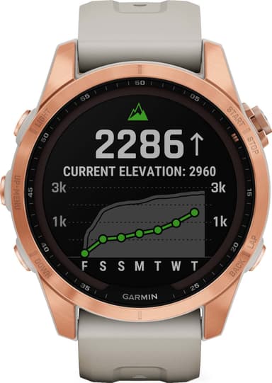 Garmin Fenix 7S Solar smartur, 42mm (sand)