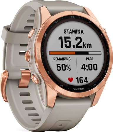 Garmin Fenix 7S Solar smartur, 42mm (sand)