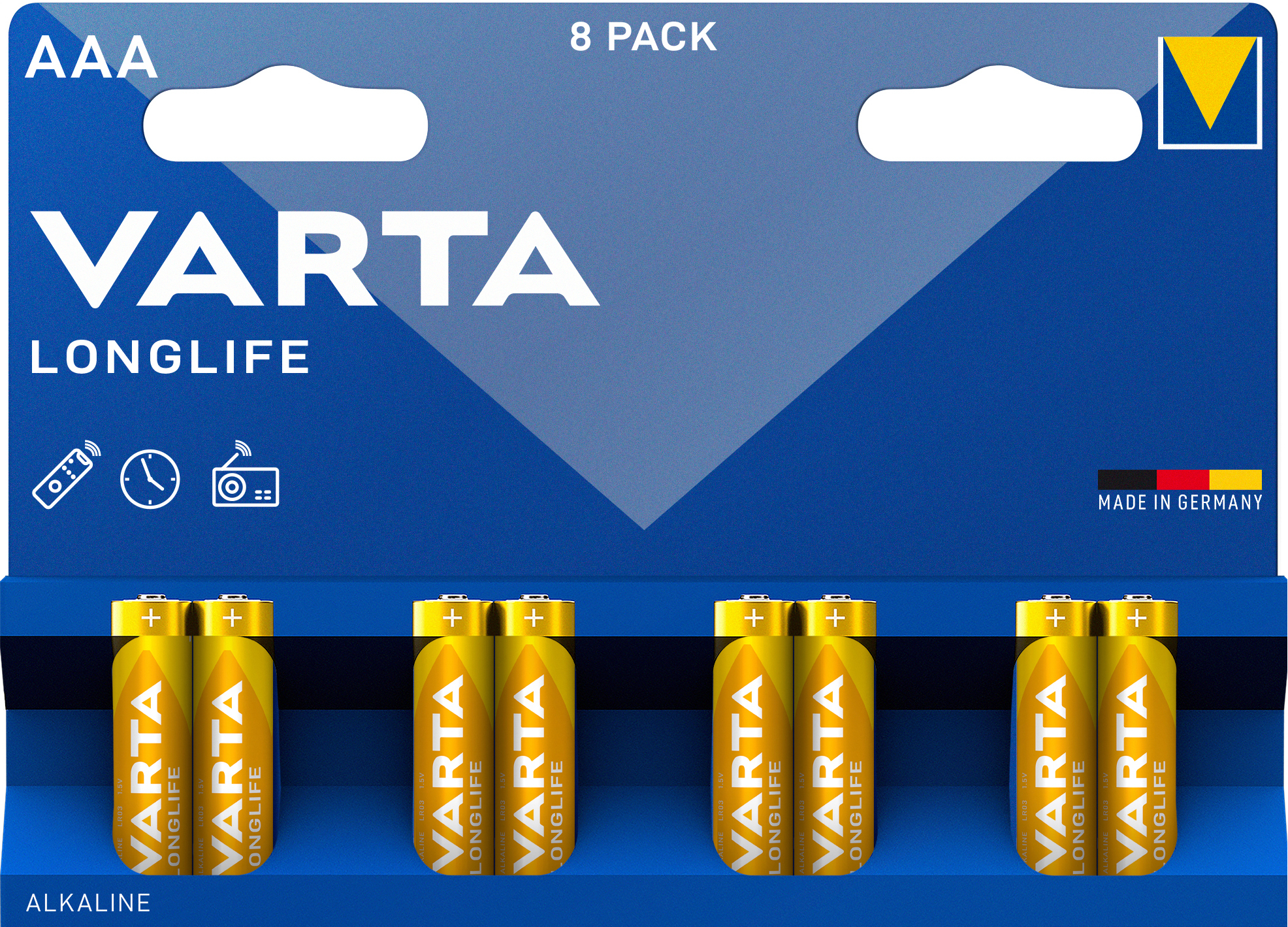 Varta Longlife AAA-batterier (8-pak)
