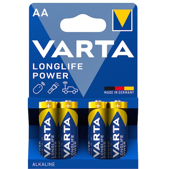 Varta Longlife Power AA-batterier (4-pak)