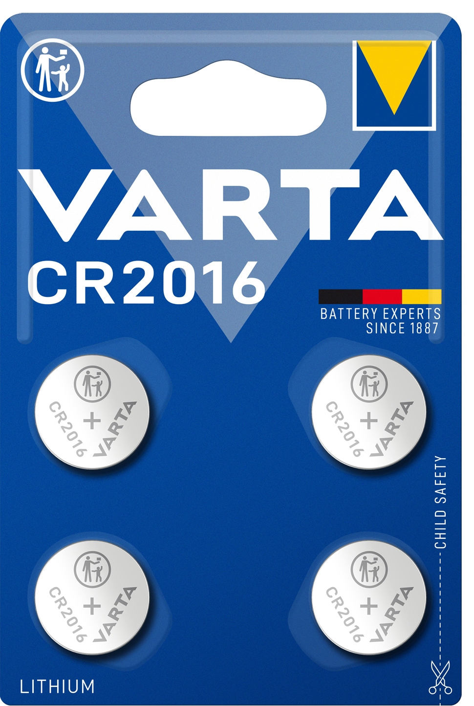 Varta CR 2016-batteri (pakke med 4) thumbnail