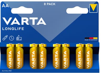 Se Varta Longlife Aa 8 Pack (b) - Batteri hos Elgiganten