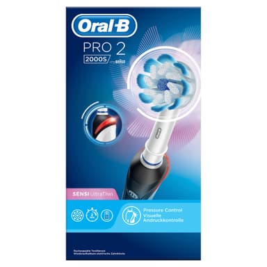 Alfabet band kig ind Oral-B Pro 2 2000S Sensi UltraThin elektrisk tandbørste | Elgiganten