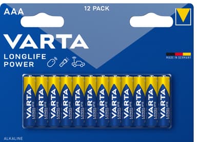 Varta Longlife Power AAA-batterier (12-pak) thumbnail