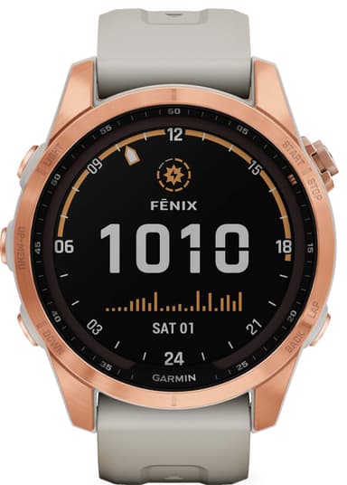 Garmin Fenix 7S Solar smartur, 42mm (sand)