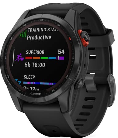 Garmin Fenix 7S Solar smartur 42mm (sort)