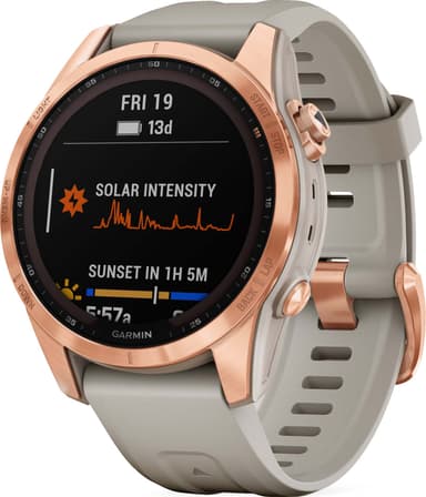 Garmin Fenix 7S Solar smartur, 42mm (sand)
