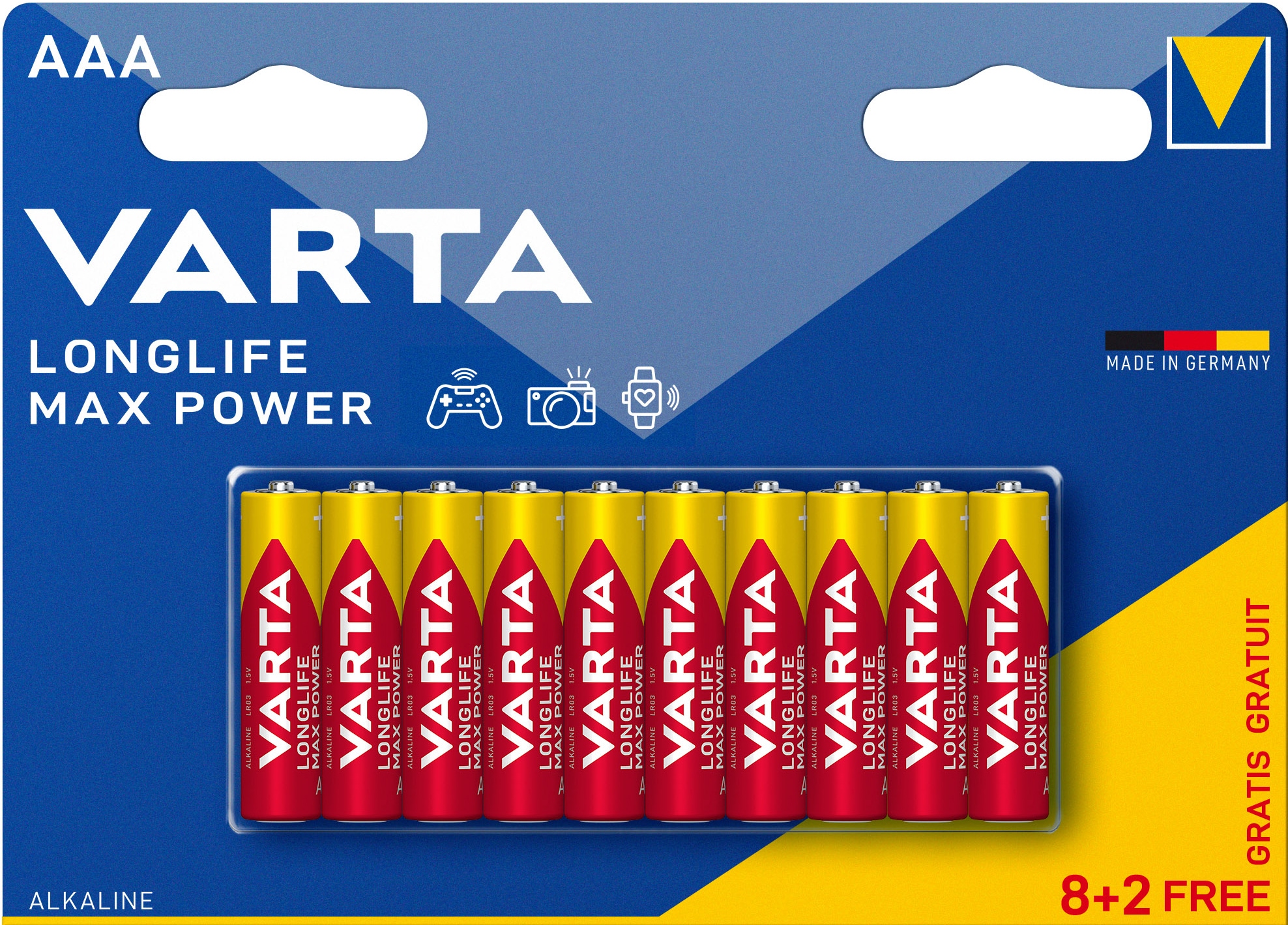 Se Varta Longlife Max Power Aaa 10 Pack (8+2) - Batteri hos Elgiganten