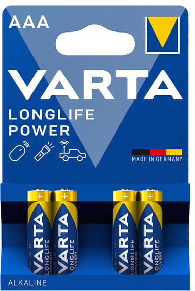 Varta Longlife Power AAA-batterier (12-pak)