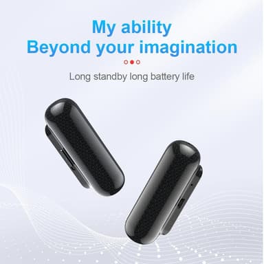 Stemmeoptager mini magnetisk 16 GB 4 dele Sort