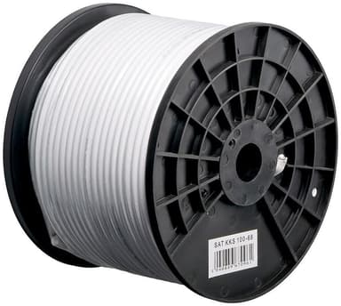 100 dB coax-antennekabel, 2x afskærmet, CCS, hvid