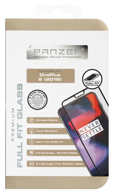 Panzer skærmbeskyttelse OnePlus 6 (sort)