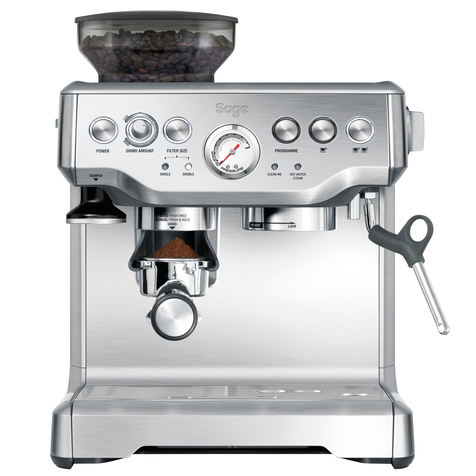 Sage Barista Express espressomaskine BES875UK (stål) thumbnail