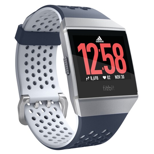 Fitbit Ionic: Adidas Ed. smartwatch (ink blue/sølv)