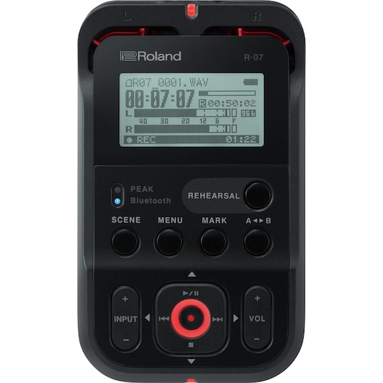 Roland R-07-BK Handy Audio Recorder