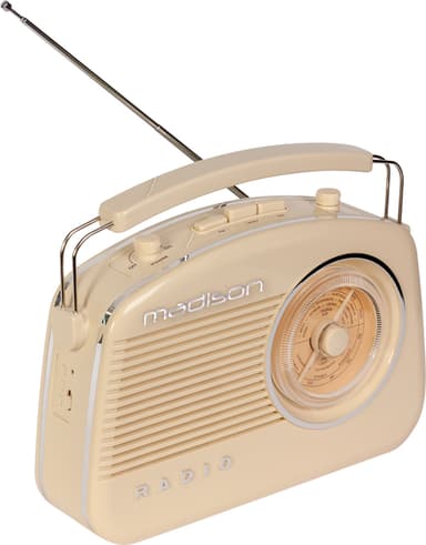 Madison retro radio m. Bluetooth, beige