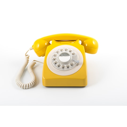 GPO 746 Retro Drejeskivetelefon - Senneps Gul