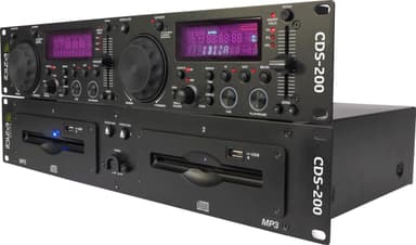 Ibiza Dobbelt cd-afspiller med USB
