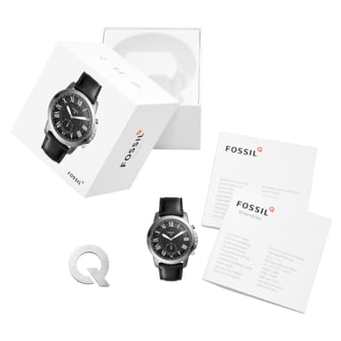 Fossil Q Hybrid smartwatch (mænd - lædersort)