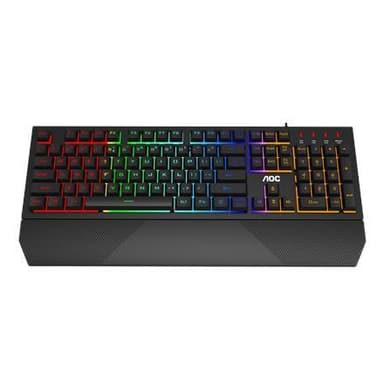 AOC Gaming Keyboard GK200 RGB LED-lys, QWERTY, Sort, Kablet, USB, Taster med mekanisk følelse
