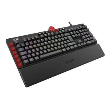 AOC Gaming Keyboard AGON AGK700 RGB LED lys, QWERTY, Sort, Kablet, USB, CHERRY MX RED