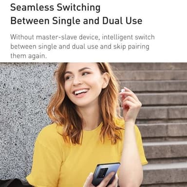 Baseus True Wireless Bluetooth Headset med ladebox Sort