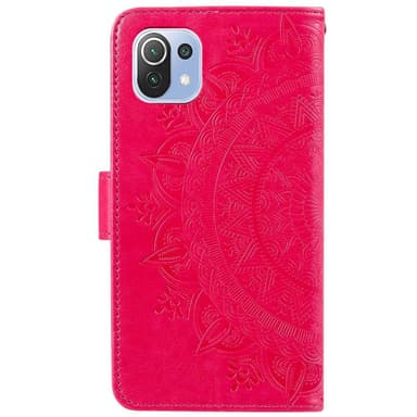 SKALO Xiaomi Mi 11 Lite Mandala Flip Cover - Cerise
