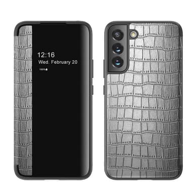 Crocodile FlipCover Samsung Galaxy S22 Plus  - sølv