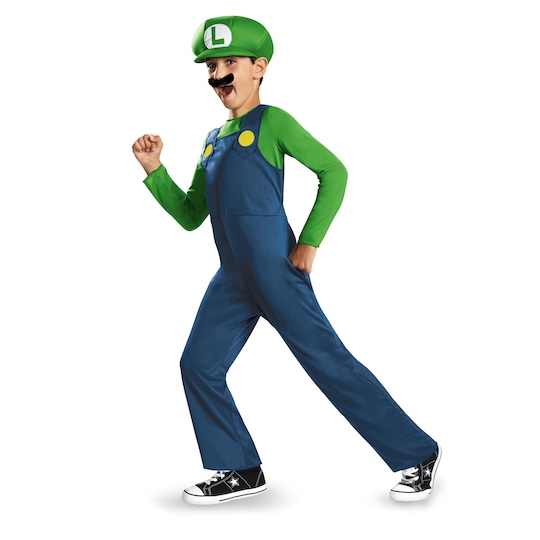 Super Mario - Classic Costume Luigi S (Age 4-6)
