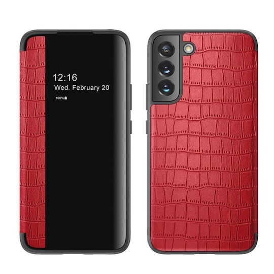 Crocodile FlipCover Samsung Galaxy S22 Plus  - rød