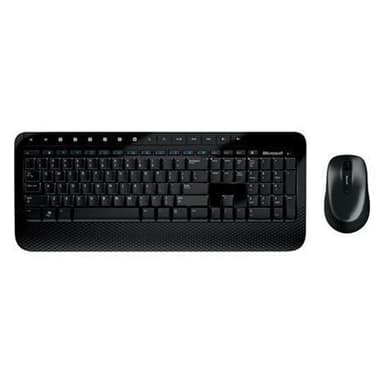 Microsoft tastatur og mus Desktop trådløs, mus inkluderet, DA/FI/NO/SV, trådløs forbindelse, sort