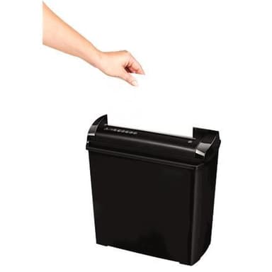 Fellowes Shredder P-25S Sort, 11 L, Papir makulering, Papirhåndtering standard/output 7 mm strimler, sikkerhedsniveau P-2, traditionel