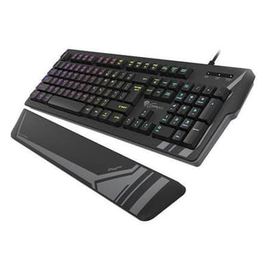 Genesis Rhod 350 RGB Gaming -tastatur, RGB LED -lys, USA, sort, kablet