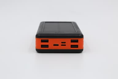 Solcelle oplader powerbank med solceller 20000 mAh Sort / orange