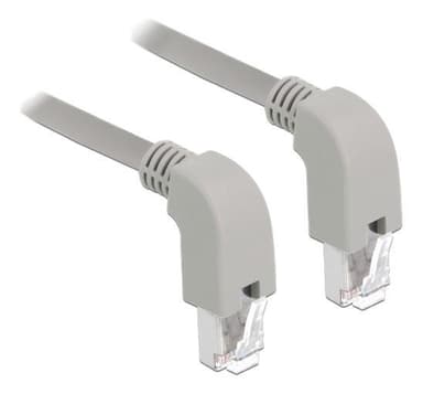 Delock netværkskabel RJ45 Cat.5e SF / UTP nedadgående / nedad vinklet 1m
