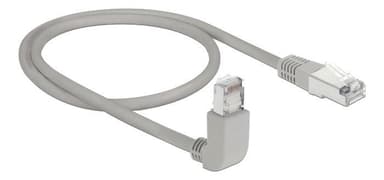 Delock netværkskabel RJ45 Cat.6A S / FTP opad vinklet / lige 0,5 m