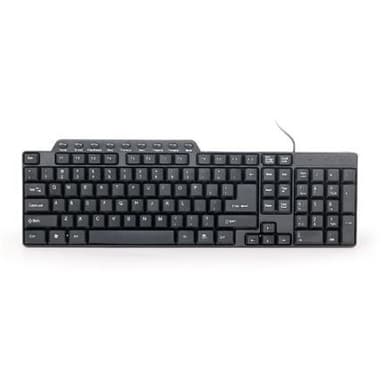 Gembird KB-UM-104 Kompakt multimedietastatur USB, tastaturlayout USA, sort, 420 g