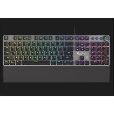 Genesis THOR 380 RGB Gaming -tastatur, RGB LED -lys, USA, sort/skifer, kablet