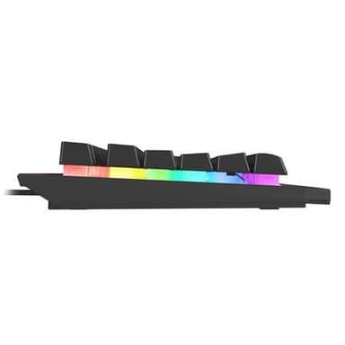 Genesis Rhod 500 Gaming -tastatur, RGB LED -lys, USA, sølv/sort, kablet