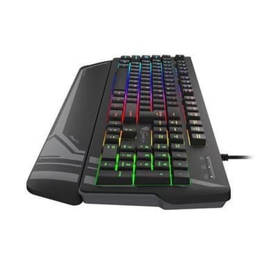 Genesis Rhod 350 RGB Gaming -tastatur, RGB LED -lys, USA, sort, kablet