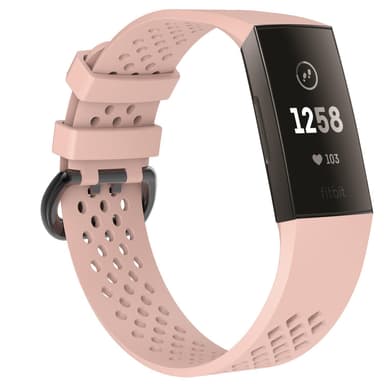 Fitbit Charge 3/4 armbånd silikone Pink (L)